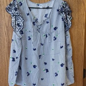 Flutter Sleeve Old Navy Sleeveless Blouse